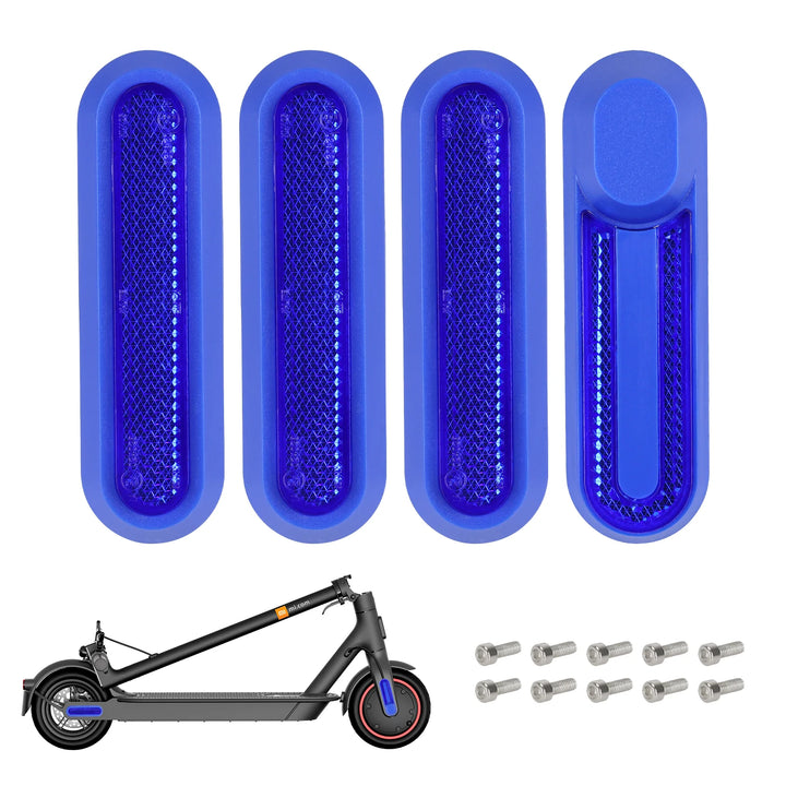 4 Pezzi Gusci Decorativi Grigio Con Barre Catarifrangenti Gialle Per m365 1s Pro Pro2 E Lite Copriruota Guscio Protettivo Per Scooter Elettrico Xiaomi 3 M365 Pro 2 1s Tubo Riflettente Di Sicurezza Anteriore Posteriore Parti Catarifrangenti Notturne
