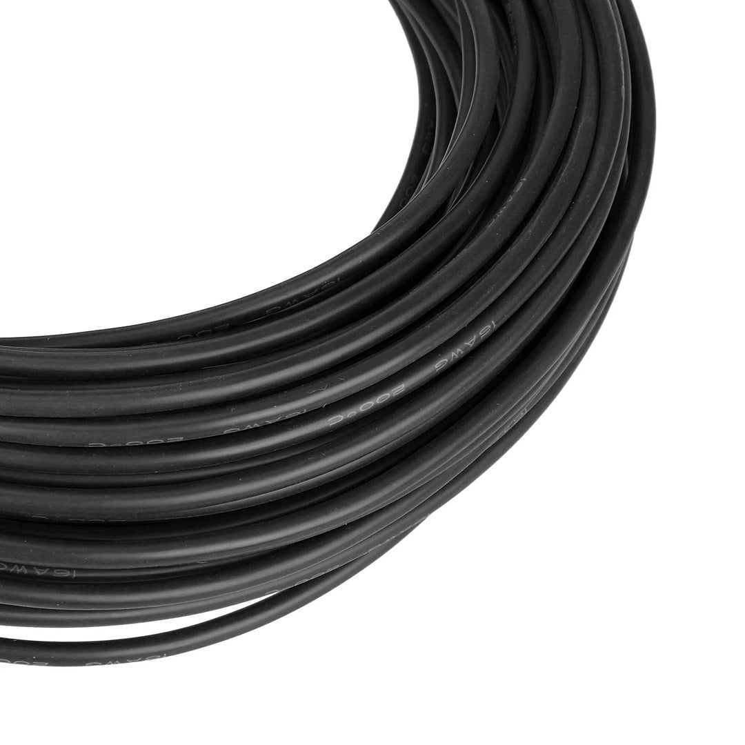 Cavo Solare in Silicone Nero 16AWG Extra Morbido Alta Temperatura 30m Flessibile Prolunga in Rame Stagnato Cavo Batteria DC Sistema Pannello Fotovoltaico