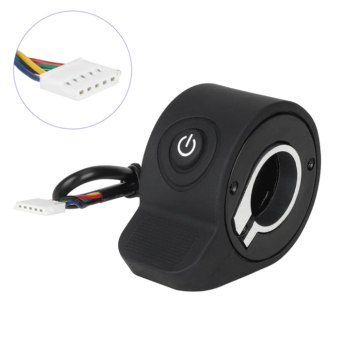 Acceleratore Black Power con interruttore luci per monopattini KUGOO S1 Plus Acceleratore a pollice con regolatore integrato cablato