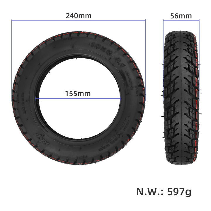 Pneumatico tubeless ULIP 10*2-6.1 fuoristrada per monopattini Xiaomi M365/Pro/Pro 2/1S/3, pneumatico tubeless da 10 pollici, pneumatico sottovuoto fuoristrada
