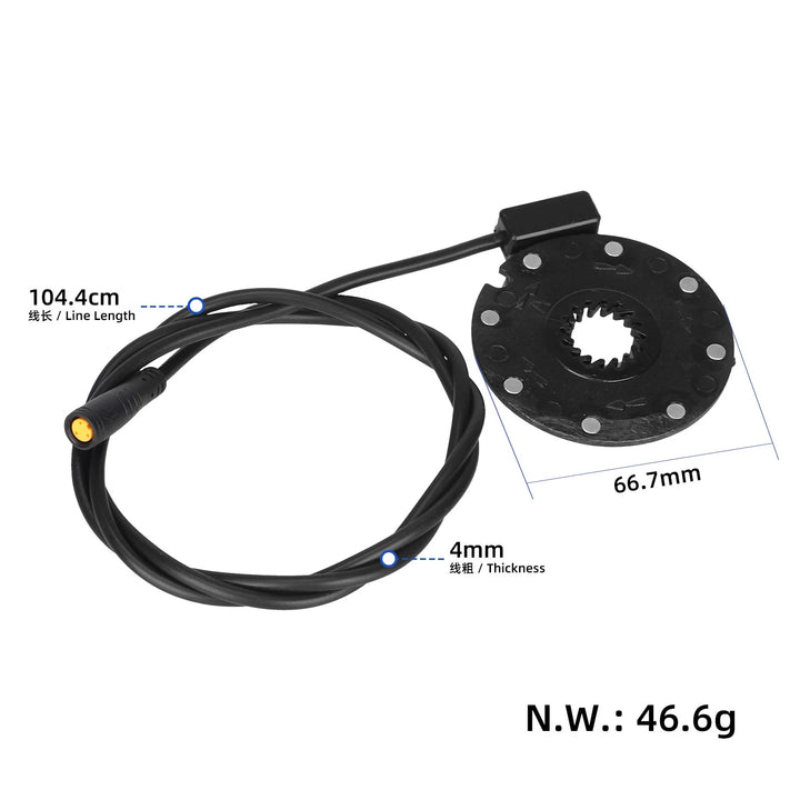 8-magnetic power assist sensor 1-meter waterproof cable, three-core electric bicycle power assist sensor PAS