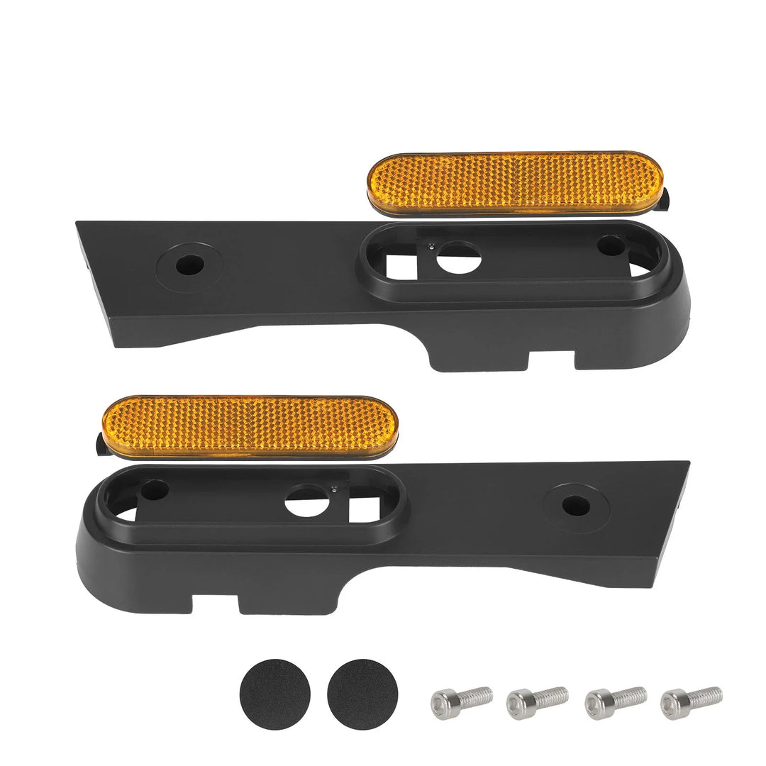 1 Set Xiaomi Mi 5 Max Rear Wheel Trim Cover with Reflector Bar and Screws Rear Left and Right Plastic Parts Decorative Cover Shell Cover Plastic Cover Rear Fork Shell Cover for Xiaomi 5 Max Electric Scooter