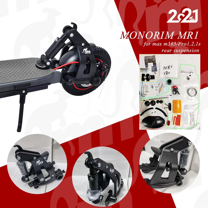 Monorim MR1-BB Sospensione Posteriore per Xiaomi M365 1S Pro1 Pro2 Ammortizzatore Dedicato a Ricambi e Accessori da 8,5 Pollici 10 Pollici