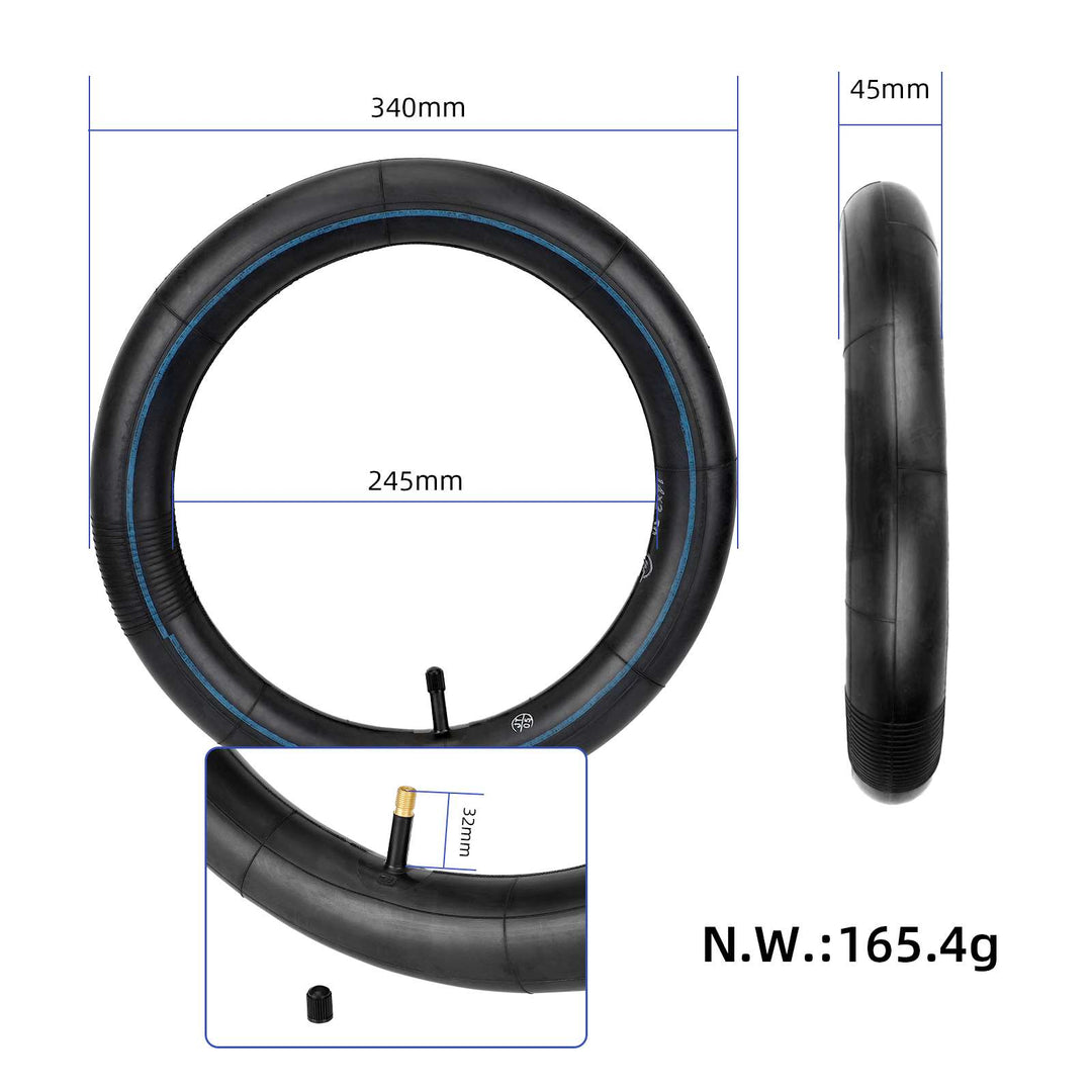 Electric Scooter 14*2.5/3.0 Inner Tube 14-Inch Butyl Rubber Inner Tube 2.50-10 Thickened Inner Bag Inner Tube Fittings14 Inch 14x2.50/3.0 Inner Tube For Electric Bicycle Wheel 14x2.5/3.0 Inner Tube Replacement Electric Vehicle Accessories