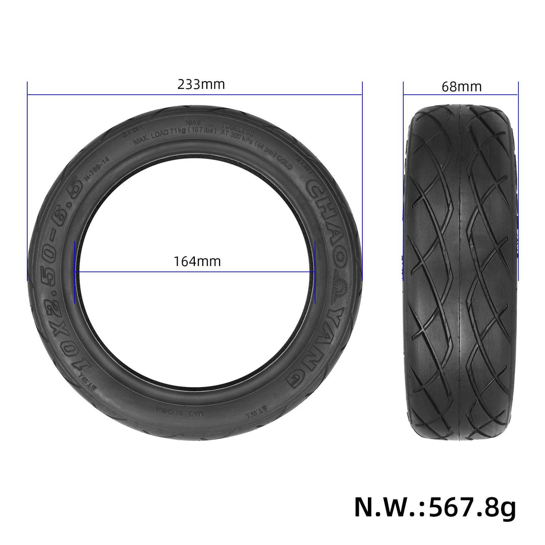 CHAOYANG 10*2.50-6.5 Pneumatico tubeless 10X2.50-6.5 Pneumatico sottovuoto per scooter elettrico per Inmotion L9 Pieghevole Mini Pneumatici tubeless ispessiti antideflagranti