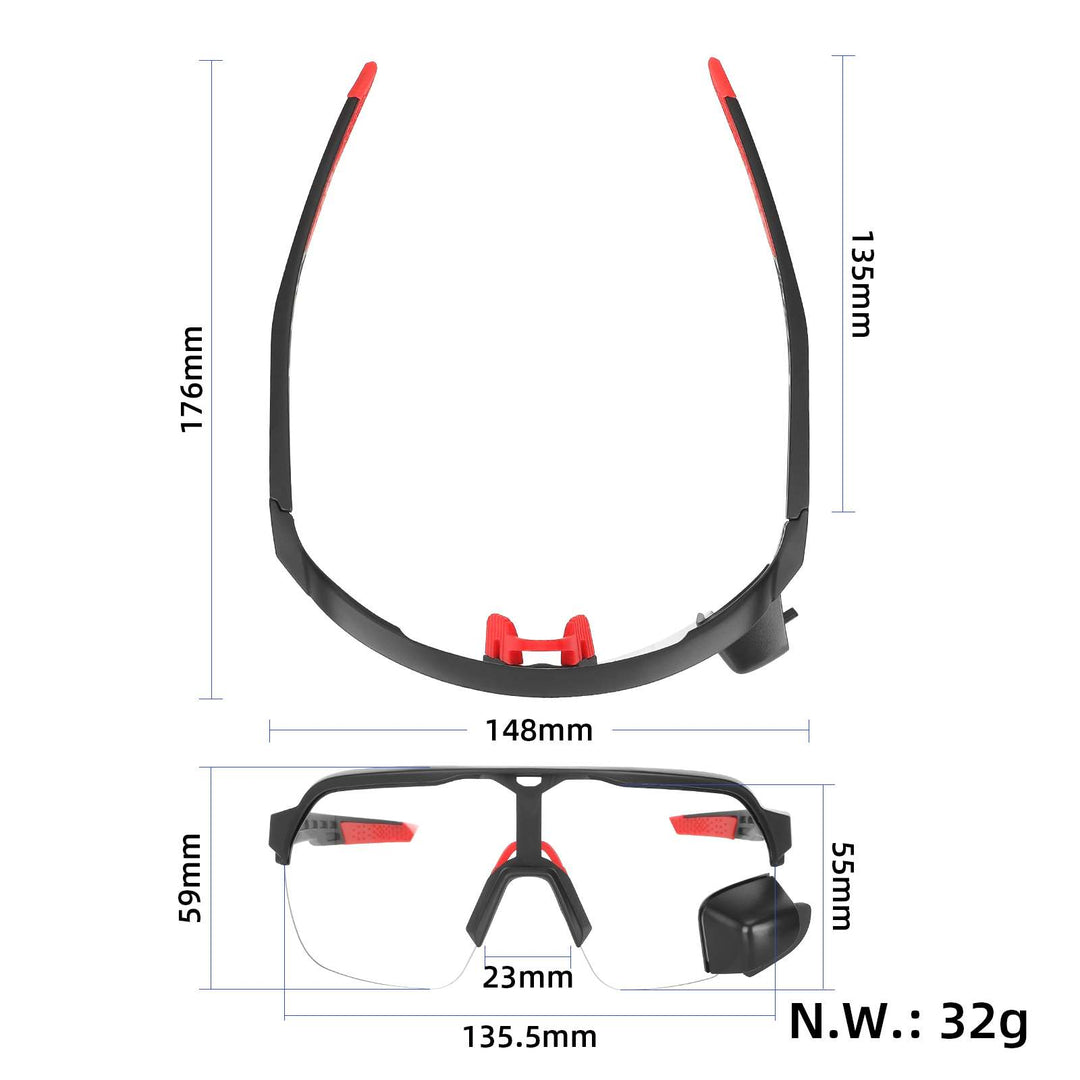 Occhiali da ciclismo ACRUNU che cambiano colore con specchietto retrovisore, occhiali da ciclismo su strada e mountain bike, occhiali da sole per esterni