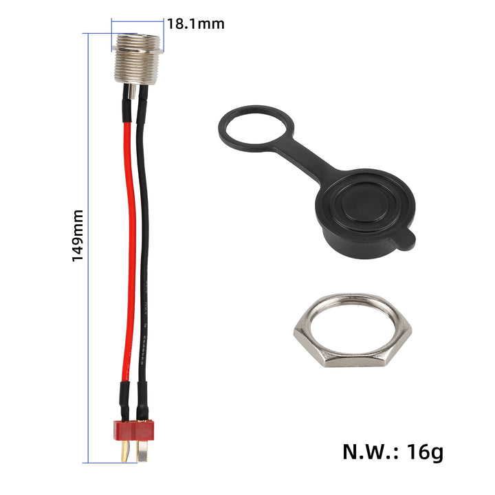 "T" Charging Cable for Kugoo M4 Scooter Electric Scooter Parts Power Charger T-head Charging Port Plug for KUGOO M4 PRO Replacement Accessories