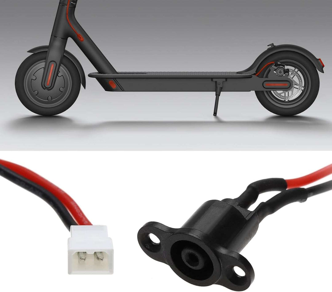 Coperchio Foro di Ricarica per Monopattino Elettrico con Cavo di Ricarica, Tappo Impermeabile per Porta di Ricarica per Xiaomi Mijia M365/Pro/Pro 2 e Ninebot F20 F25 F30 F40