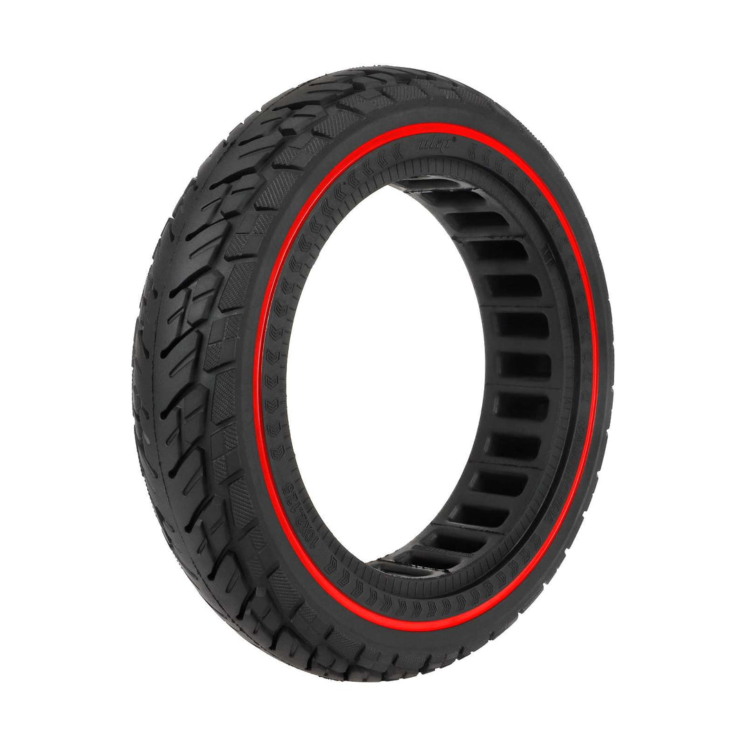 ULIP 10*2.125 250*54 Solid Tire with Red Circle for Ninebot F20 F25 F30 F40 and Xiaomi 4 Scooter Xiaomi 4 Lite 2nd Gen 10*2.125 Solid Tire 10*2.125-6.6 Tre 55 80-6.6 Tyre with Slot 42mm ID 152mm Anti-puncture Explosion-proof Shock-absorbing Solid Tyre