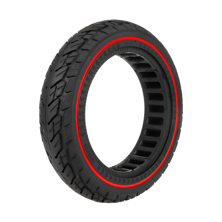 ULIP 10*2.125 250*54 Solid Tire with Red Circle for Ninebot F20 F25 F30 F40 and Xiaomi 4 Scooter Xiaomi 4 Lite 2nd Gen 10*2.125 Solid Tire 10*2.125-6.6 Tre 55 80-6.6 Tyre with Slot 42mm ID 152mm Anti-puncture Explosion-proof Shock-absorbing Solid Tyre