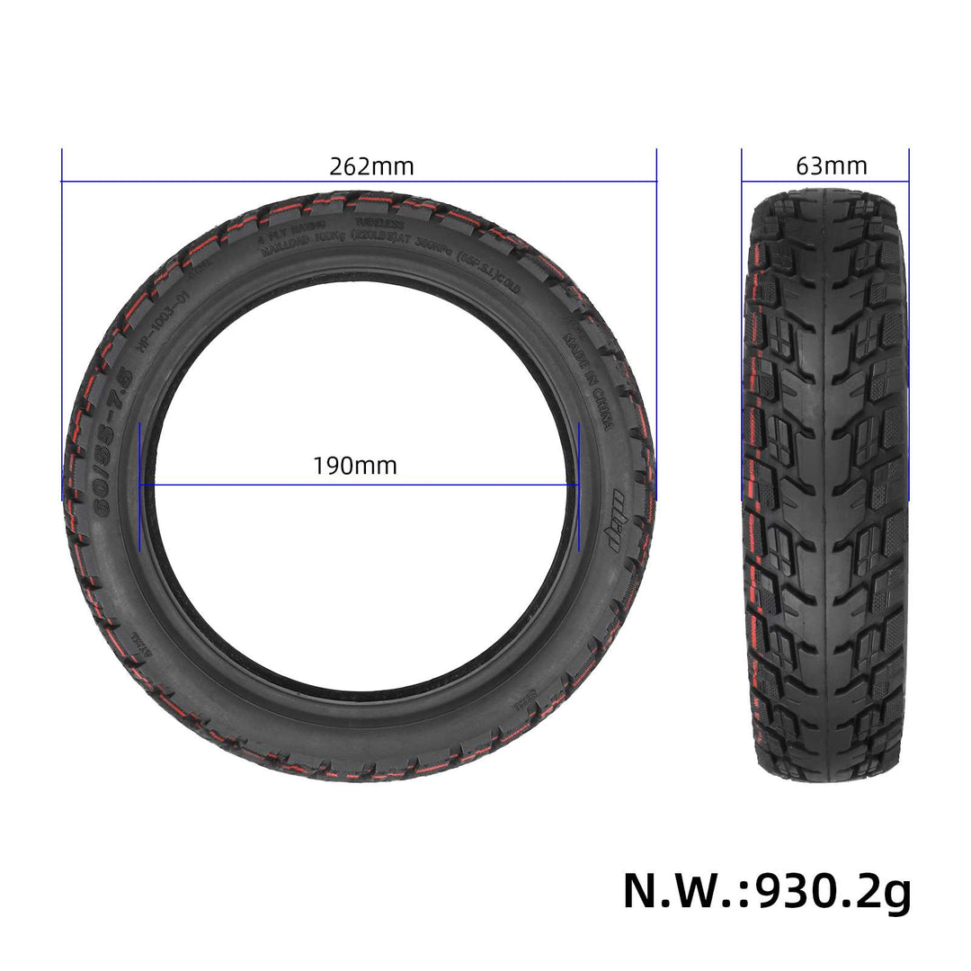 ULIP 60/55-7.5 Tubeless Self Healing Tire with Valve for Segway Ninebot Max S90L Electric Scooter Built-in Self-repair Glue All Terrain Puncture Proof Rubber Tire 10 Inch Front Rear Wheel Replacement Part Quick Repair Tyres Scooters Explosion-Proof Tire