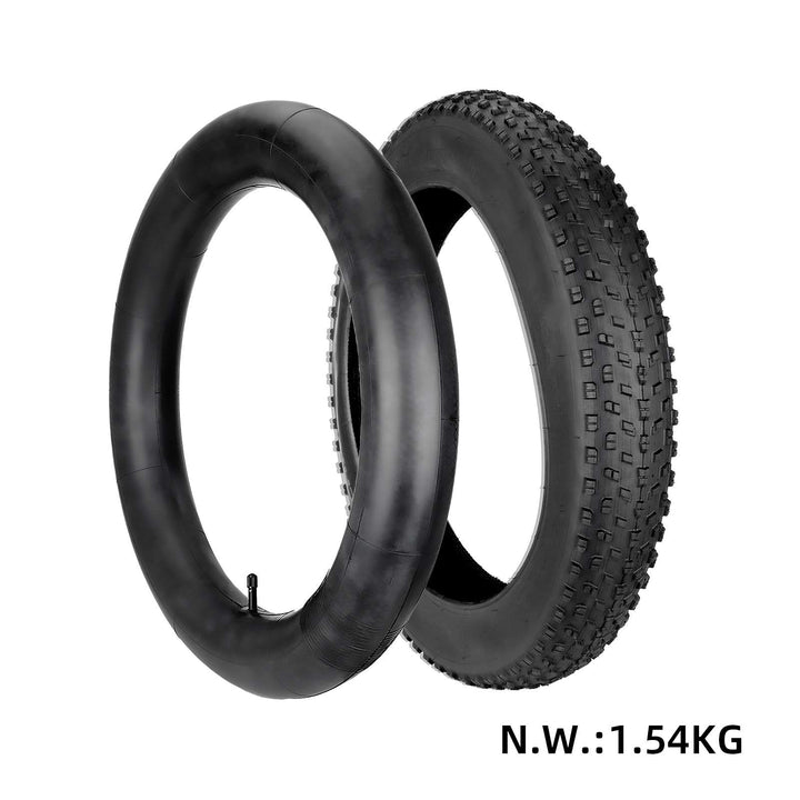 Chaoyang 20*4.0 Fat Outer Tire with Chaoyang 20*4.0/4.9 Inner Tube 20*4.0 Extra Wide Snow Bike Outer Tyres 20 Inch Cross-Country Beach Electric Vehicle 20*4.1/4 Bicycle Outer Tyres with 20*4 Camera