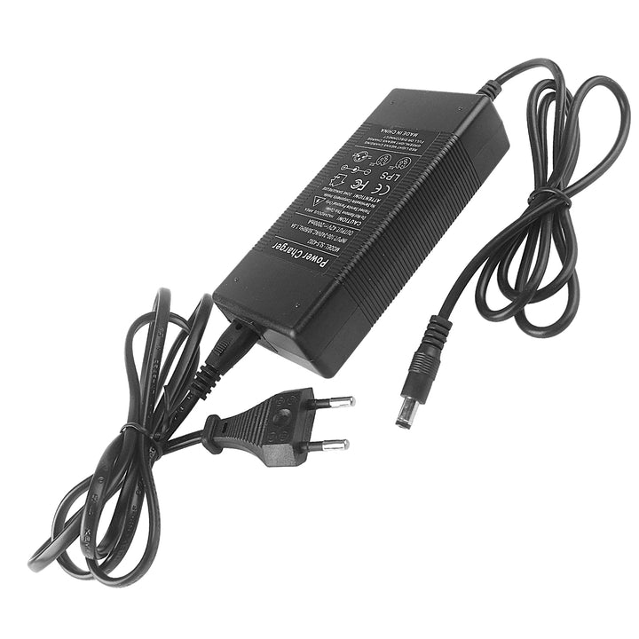 42V 2A Charger with DC2.1 5521 5.5*2.1 Connector and EU Plug Electric Vehicle Electric Scooter DC Head Charger Lithium Battery Charger 36v42v Round Head Power Cord Accessories Lithium Battery Power Adapter