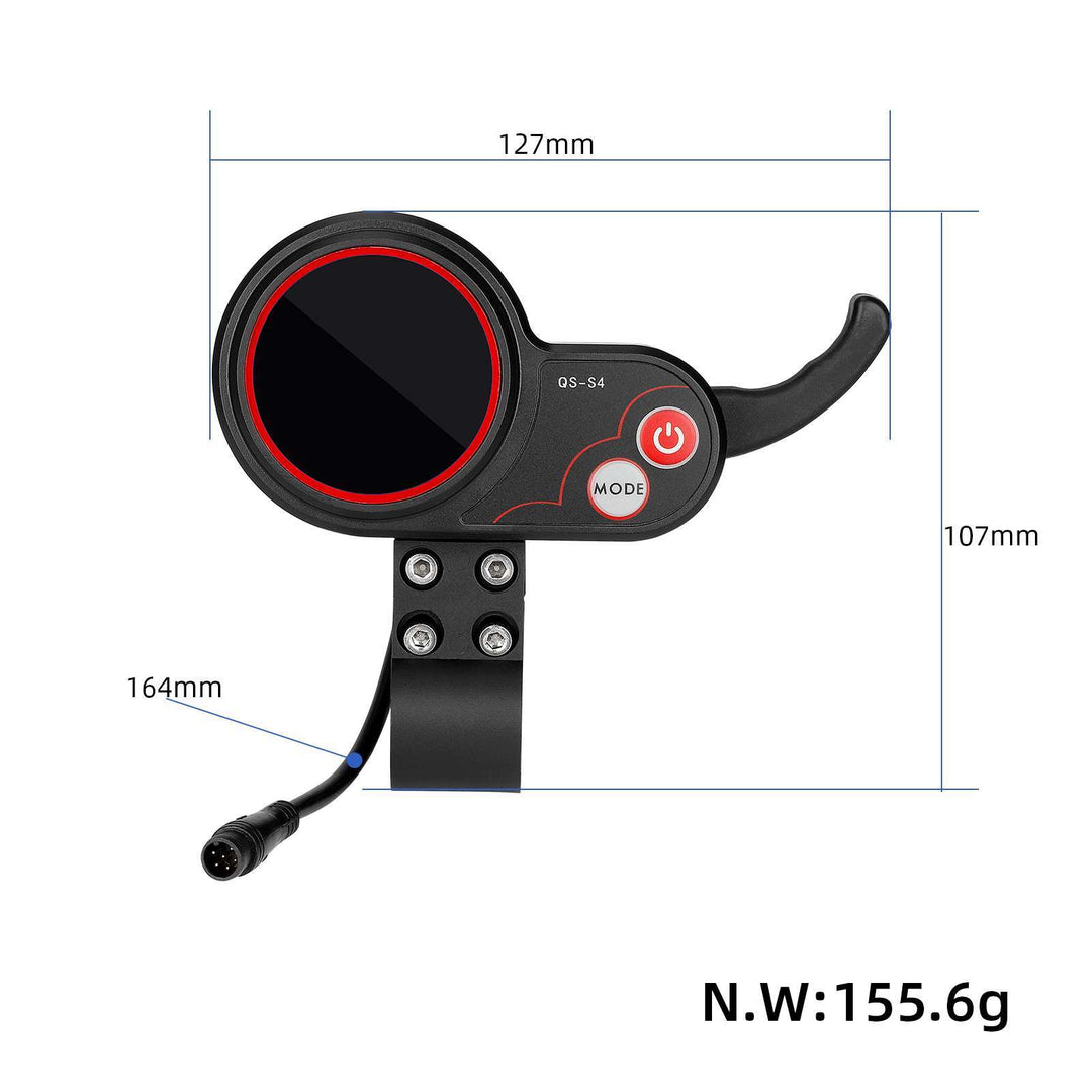 Display 72VA QS-S4 con schermo a colori e visualizzazione di potenza e velocità, acceleratore per parti e accessori di scooter elettrici