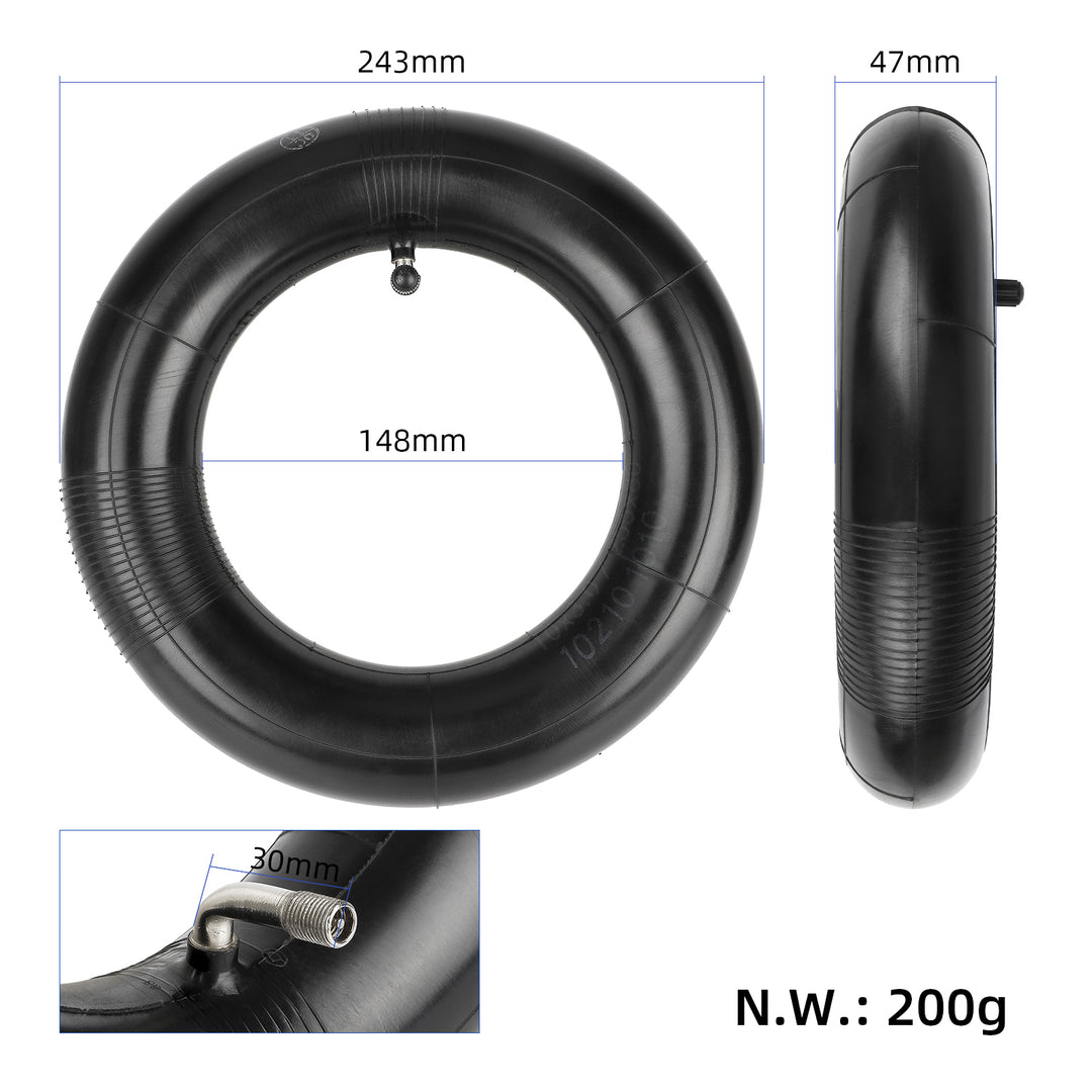 Ulip 10*3 Inner Tube for 10*3 255*80 80/65-6 90/65-6.5 Tires with Thickened Rubber Thick 10*3/255*80 Inner Tube with Bent 90 Degree Valve