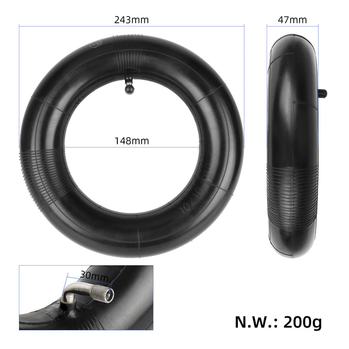 Ulip 10*3 Inner Tube for 10*3 255*80 80/65-6 90/65-6.5 Tires with Thickened Rubber Thick 10*3/255*80 Inner Tube with Bent 90 Degree Valve