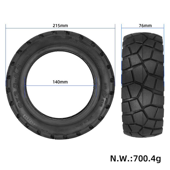 Aoxin 9*3.0-5.5 Off-Road Vacuum Tire Original 9 Inch Tubeless Tire For Kukirin G2 Pro DB Electric Scooter Tires Strong Wear Resistance Tyre