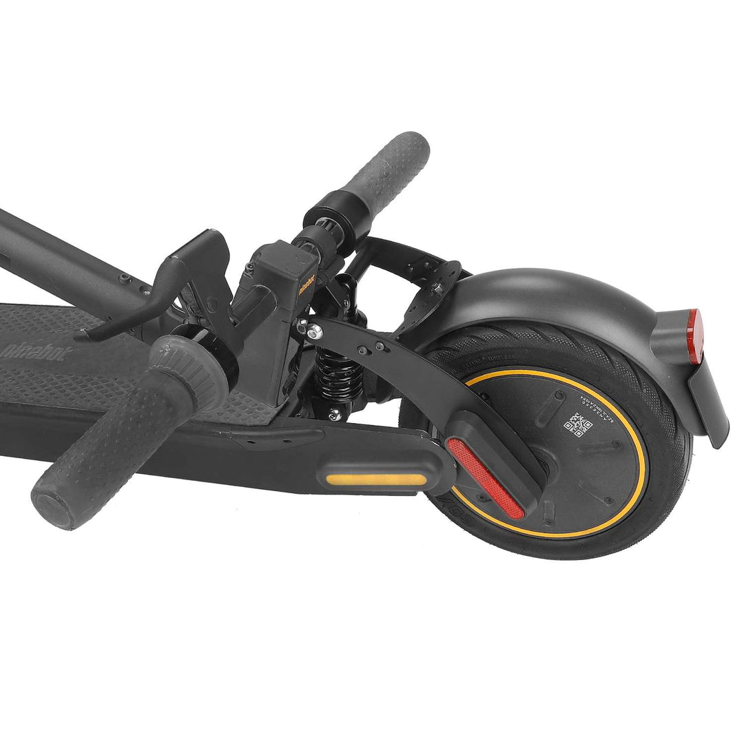 Black V2 rear suspension for G30 Max Scooter with PATENT Max G30LP/G30LE/G30E Rear Suspension Rear Shock Absorber with Rear Fender with License Plate and Enlarged Taillights