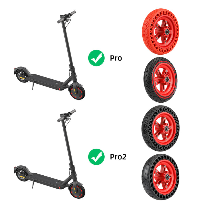 Mozzo posteriore sdoppiato Red Ulip per monopattino elettrico Xiaomi Pro/Pro2, ricambio mozzo posteriore sdoppiato per pneumatici pieni, mozzo in alluminio, cerchio da 8,5 pollici