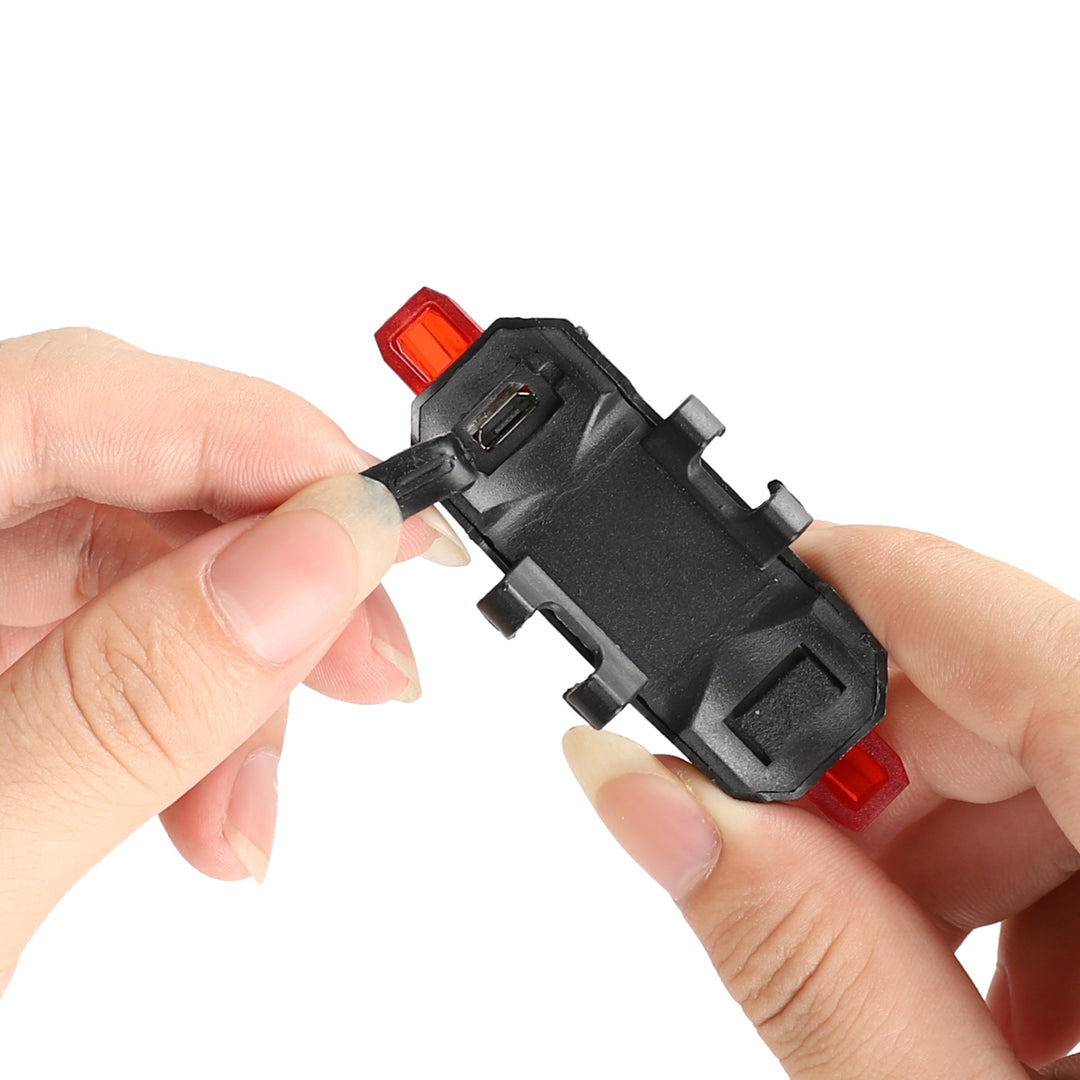 Red USB Rechargeable Bicycle Warning Tail Light Bicycle Tail Light Outdoor Cycling Led High Brightness Bicycle Light