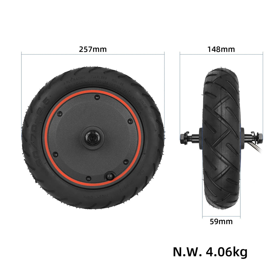 Xiaomi 5 Max Motor with Yuanxing 60/70-6.5 Vacuum Tires 48V400W Motor with Red Circle for Xiaomi 5 MAX Electric Scooter Engine Motor Replacement Driving Wheel Motor