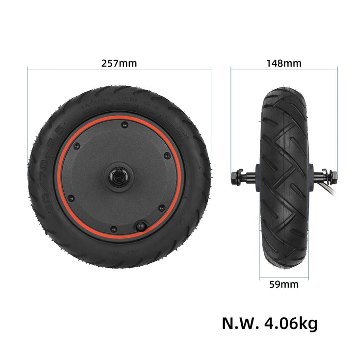 Xiaomi 5 Max Motor with Yuanxing 60/70-6.5 Vacuum Tires 48V400W Motor with Red Circle for Xiaomi 5 MAX Electric Scooter Engine Motor Replacement Driving Wheel Motor