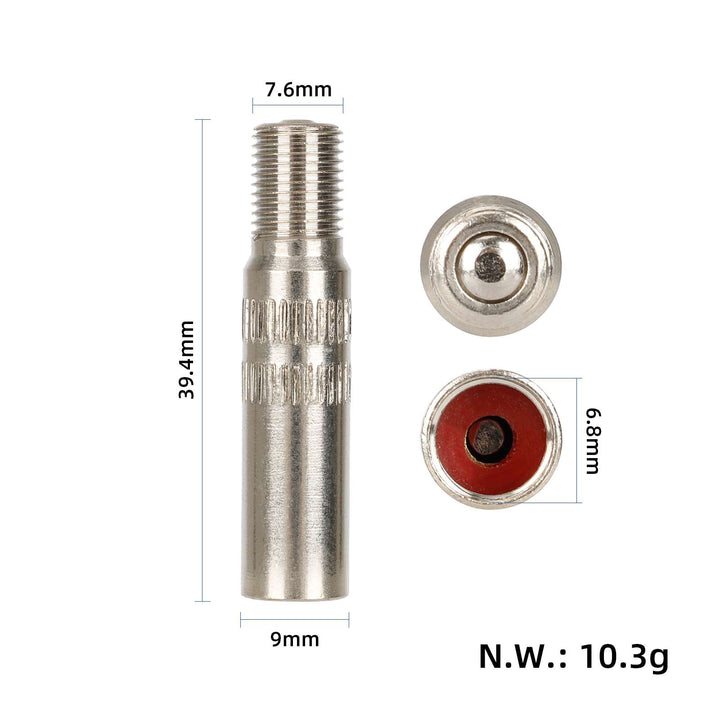 39mm Extending Valve Adapter For Pumping Xiaomi Scooter Front Wheel Motor Inflation Pump Extension Nozzle Inflation Valve 39mm Screw-On Valve Cap Stem Extension Extenders Metal Silver Auto Car Truck Wheel Tyre Tire Cap Extender Adapter