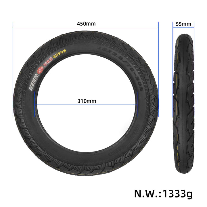 Chaoyang 16*3 (h5146) Pneumatico Esterno Rinforzato Pneumatico per Veicoli Elettrici 16x3.0 Pneumatico per Biciclette Elettriche Pneumatico da 16 Pollici Adatto a Molti Scooter a Gas Elettrici e Tricicli Automobili Elettriche