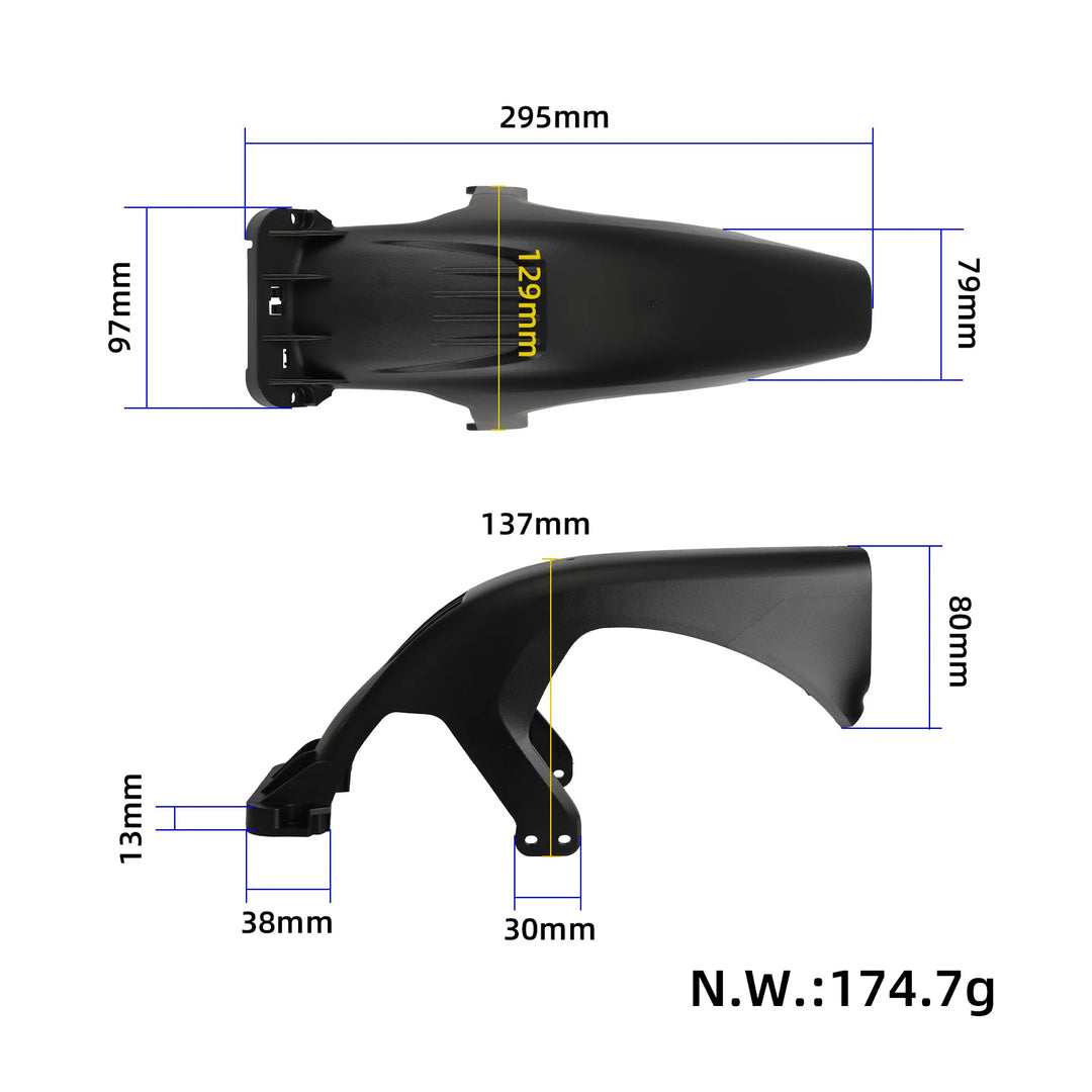 Original Segway Ninebot Max G3 Rear Fender Electric Scooter Accessories Rear Fender Water Guard Electric Scooter Rear Fender Waterproof Splash Guard Electric Scooter Fender Splash Protector Mudguard