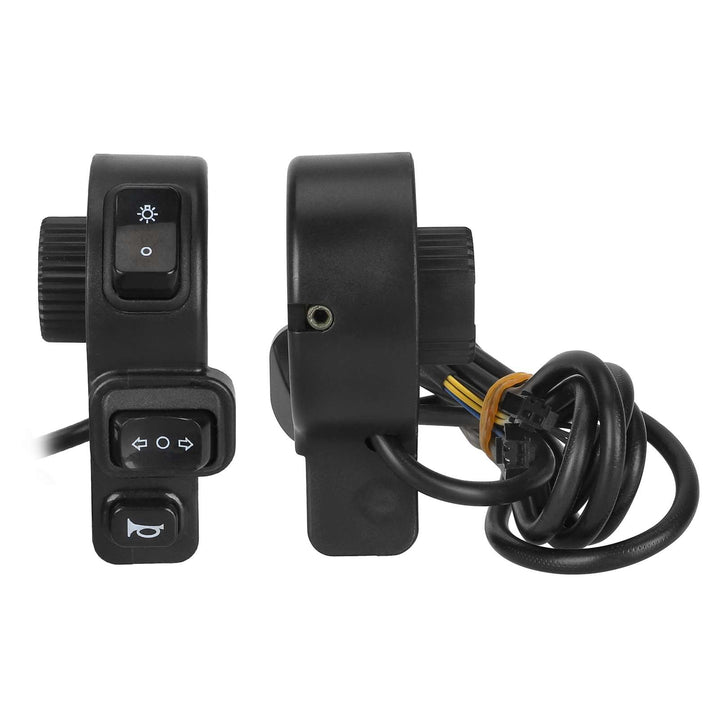 Black Three Function Switch Line Length 170cm Electric Vehicle Multi-Function Combination Switch Tricycle Waterproof Horn Headlight Steering Three-In-One Switch Button