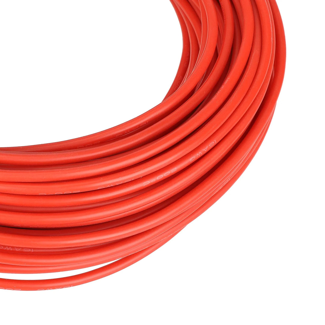 Red 16AWG Extra Soft High Temperature 30m Silicone Wire Solar Power Cable Flexible Extension Tinned Copper Wire PV Panel System DC Battery Cable