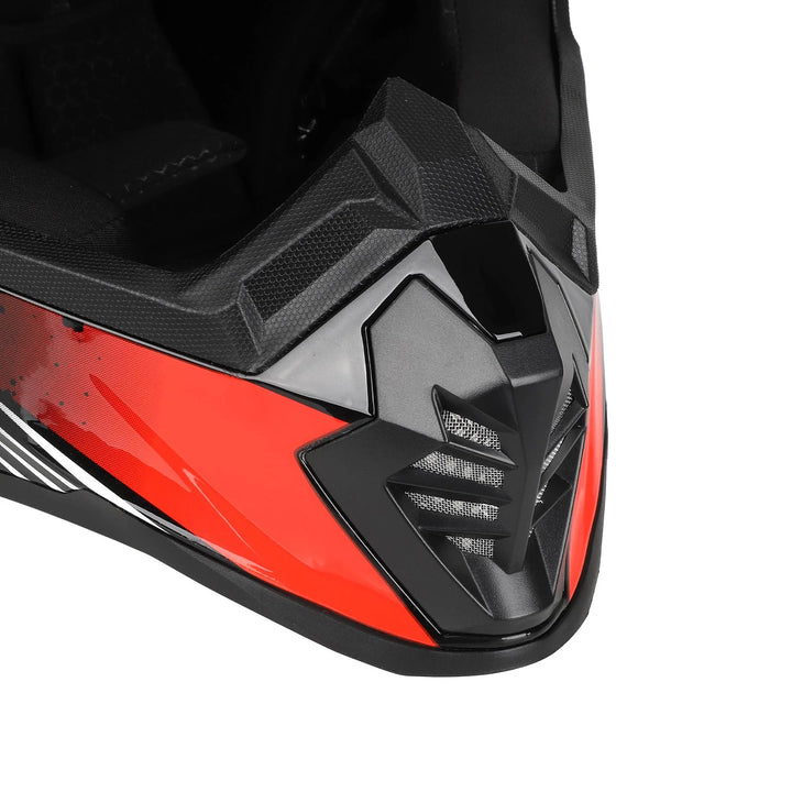 Size L (57-58 ) Shimmering Red Off-Road Helmet Adult Full-Face Bike Helmet Mountain Road Cycling Helmet Ultra-Light Off-Road Safety Helmet Outdoor Adult Cycling Helmet Sports Mountain Forest Competition Off-Road Helmet Mountain Bike Full-Face Helmet