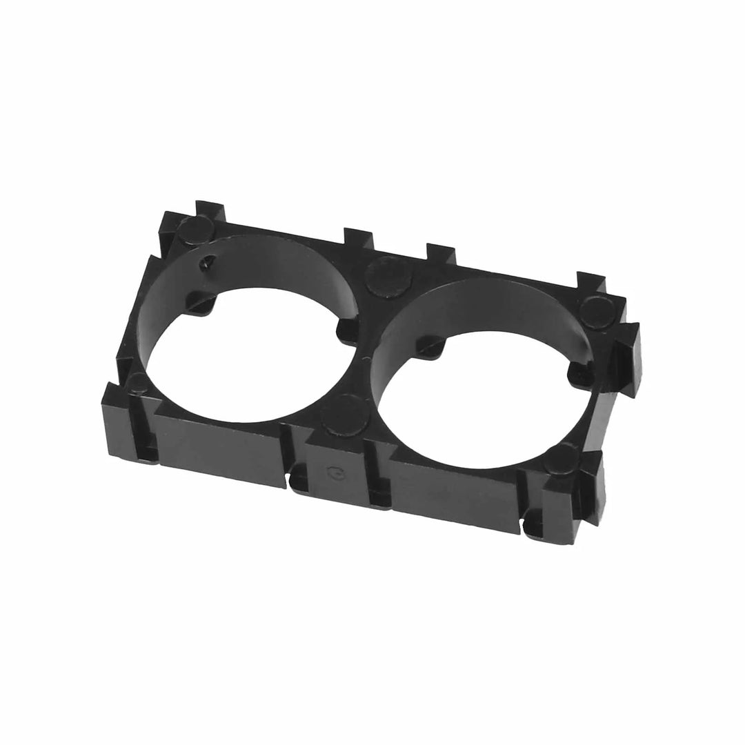 1*2P Portabatterie al Litio 18650 in Plastica, Staffa per Pacco Batteria, Supporto Batteria Cilindrica, Distanziatore per Cella con Foro Fissaggio Batteria FAI DA TE Diametro 18,4mm