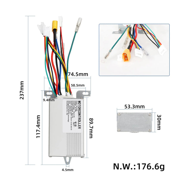 Xbot T3P-C 36V G30 Max ControllerMotherboard Set with Display Taillight Throttle Front Light Display Cover for Monorim Electric Scooter Electric Scooter Controller Set Bluetooth Version Digital Display Instrument Complete Set