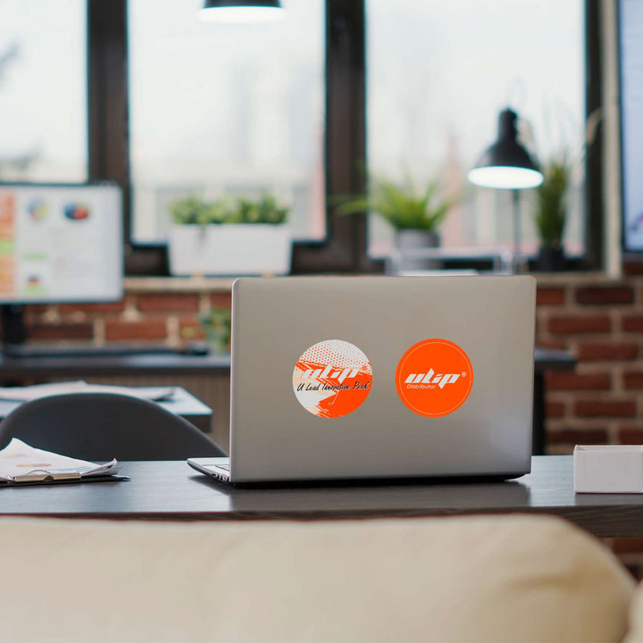 Ulip Round Stickers 2 Pieces 9cm Orange Brand Stickers