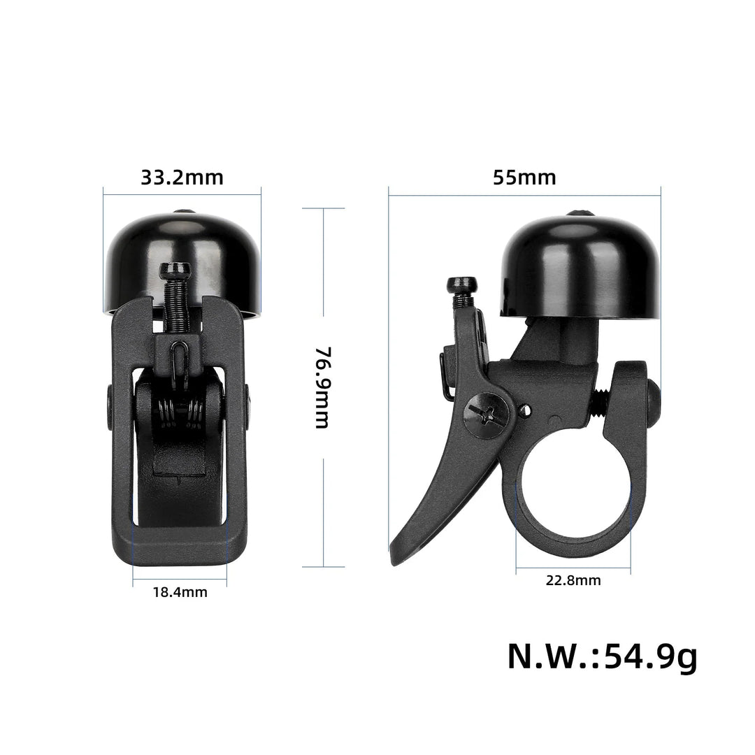 Xiaomi Scooter Pro Pro2 1S Black Bells per Xiaomi Scooter Campana Ingranaggio Corpo Interamente in Lega di Alluminio Campana Tromba Anello con Attacco a Sgancio Rapido per Xiaomi m365 Pro 1s Parti di Scooter Elettrico