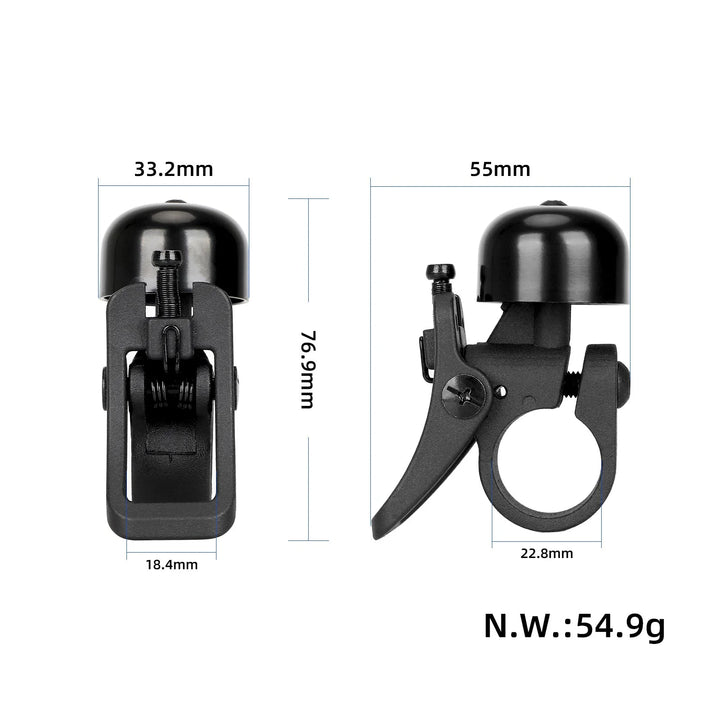 Xiaomi Scooter Pro Pro2 1S Black Bells per Xiaomi Scooter Campana Ingranaggio Corpo Interamente in Lega di Alluminio Campana Tromba Anello con Attacco a Sgancio Rapido per Xiaomi m365 Pro 1s Parti di Scooter Elettrico