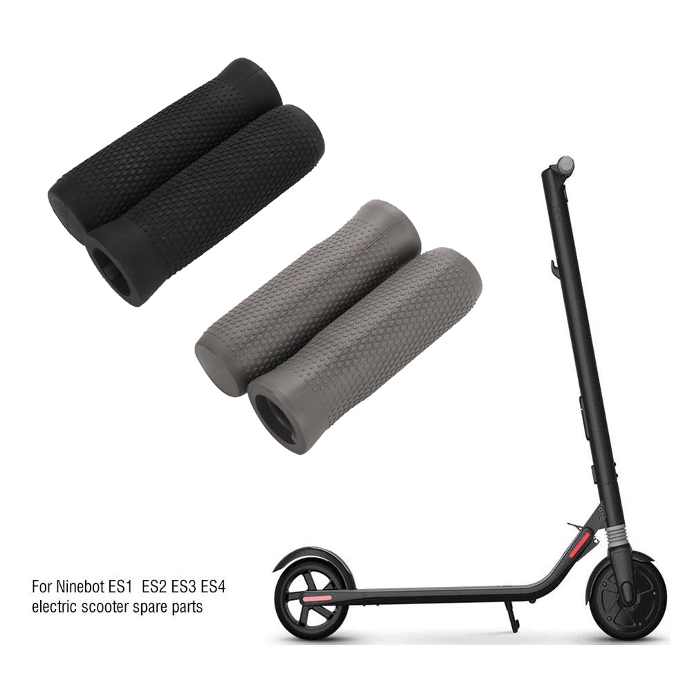 1 Pair Gray Silicone Handlebar Covers For Ninebot Es1 Es2 Es3 Es4 Electric Scooter Rubber Non-Slip Handle Grip Covers Ninebot Scooter Nambo Es1 Es2 Es3 Es4 Handle Sleeve Silicone Handle Sleeve Handle Silicone Sleeve