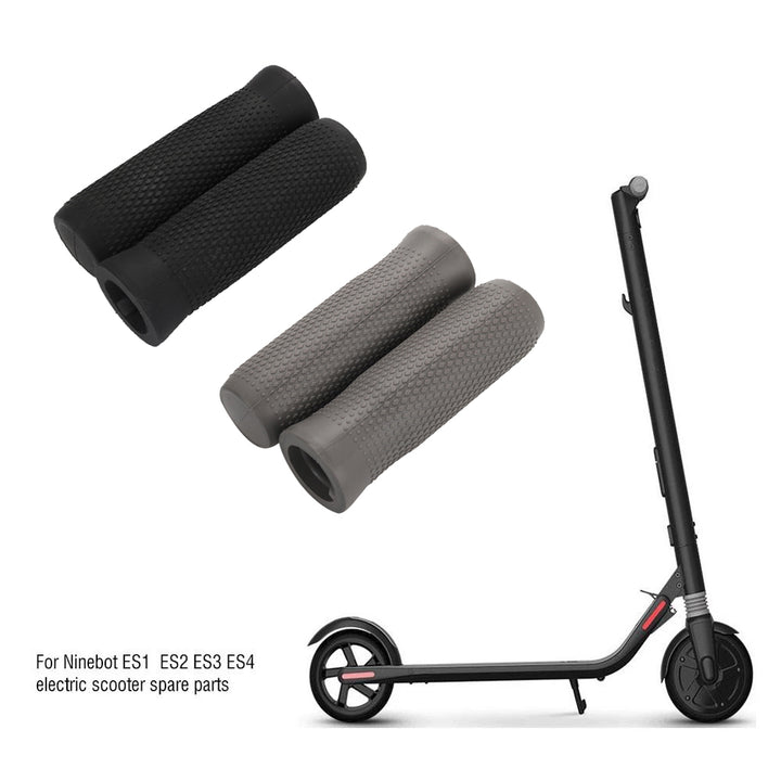 1 Pair Gray Silicone Handlebar Covers For Ninebot Es1 Es2 Es3 Es4 Electric Scooter Rubber Non-Slip Handle Grip Covers Ninebot Scooter Nambo Es1 Es2 Es3 Es4 Handle Sleeve Silicone Handle Sleeve Handle Silicone Sleeve