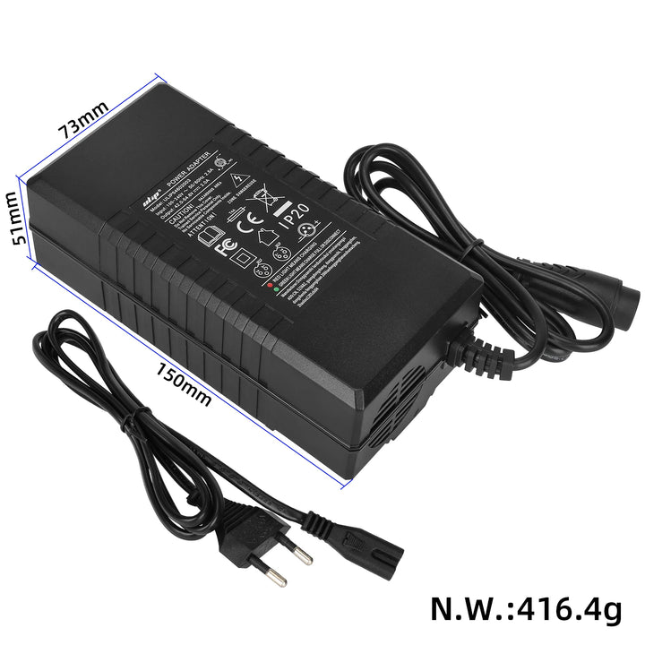 Caricabatterie Ulip 54.6V2A con testina LP16-3P grande, spina europea, testina Ulip Big Eight Ming 54.6V2A, Trasformatore, Caricabatterie standard europeo, Adattatore di alimentazione per scooter elettrico