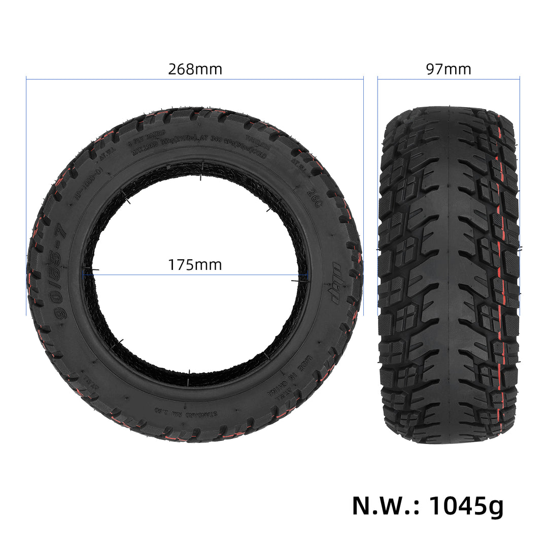 Pneumatico Tubeless Fuoristrada ULIP 90/55-7 da 11 Pollici per Scooter Elettrico Segway Ninebot GT1 GT2, Pneumatico Antideflagrante in Gomma Antiscivolo Fuoristrada 90/55-7