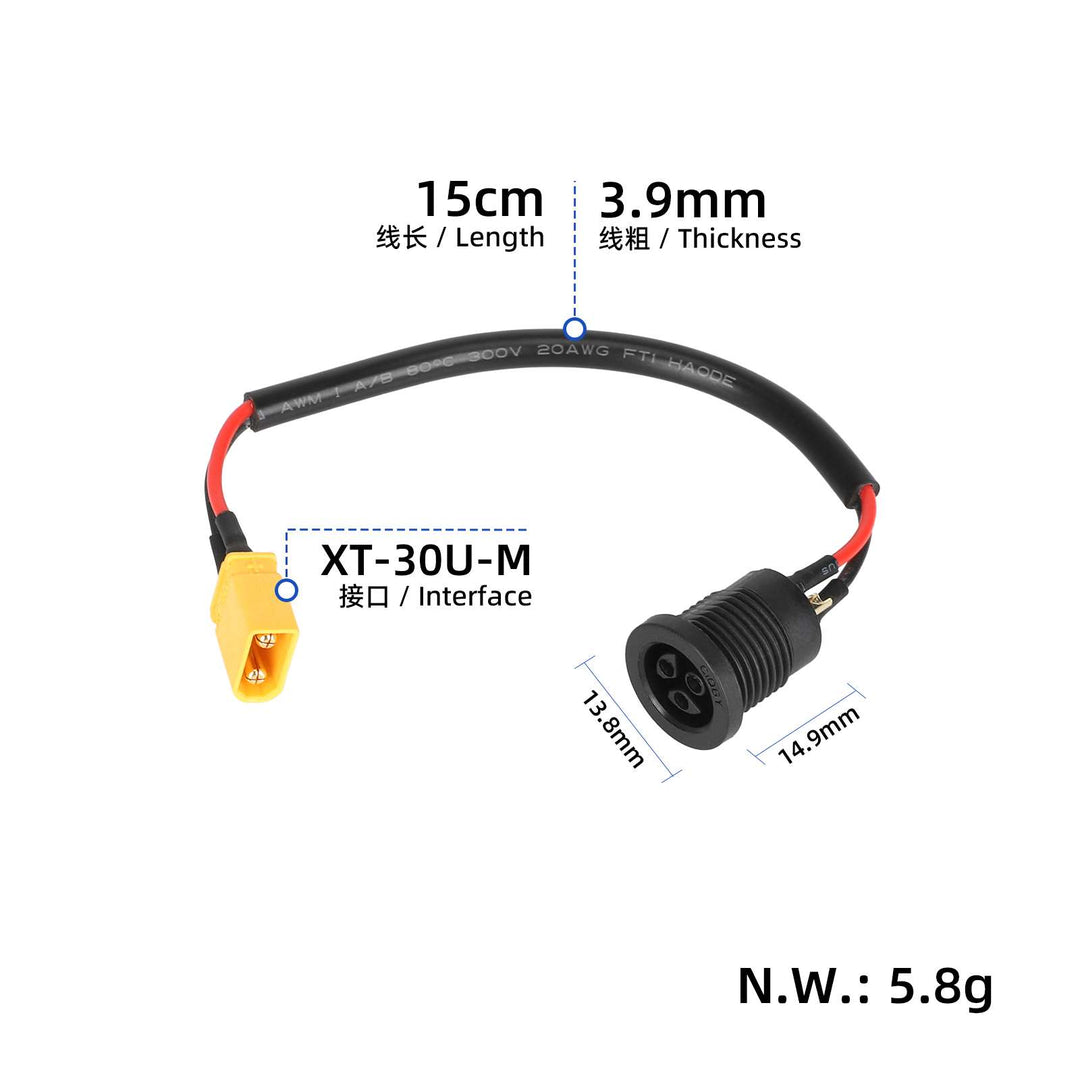 Porta di ricarica per e-scooter Kukirin G2 Pro DB con testa Cikin. Connettore di ricarica di ricambio per caricatore per scooter elettrico KUGOO KuKirin G2 Pro.