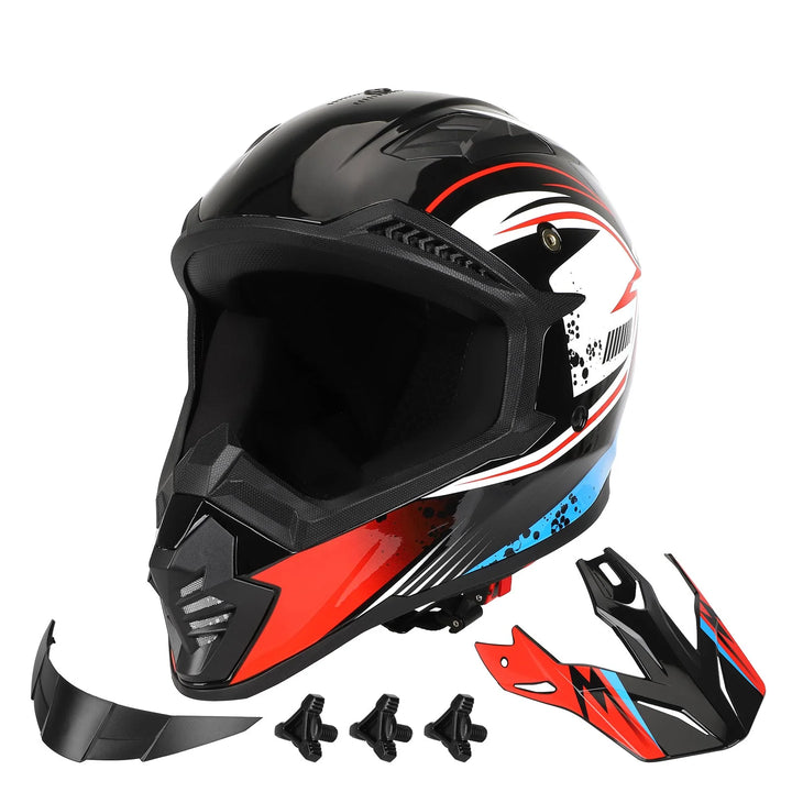 Size L (57-58 ) Shimmering Red Off-Road Helmet Adult Full-Face Bike Helmet Mountain Road Cycling Helmet Ultra-Light Off-Road Safety Helmet Outdoor Adult Cycling Helmet Sports Mountain Forest Competition Off-Road Helmet Mountain Bike Full-Face Helmet