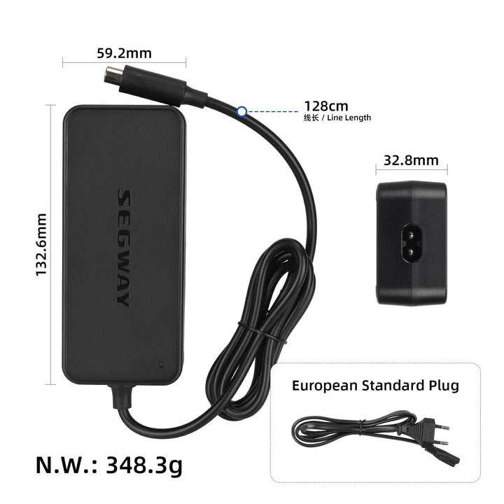 Original Charger Adapter EU Plug for Segway Ninebot Max G30 Electric Scooter 36V 42V 1.7A Domestic Original Charger Device Power Charger Adapter for Ninebot MAX G2 G30LP F65 F40 F30 F20 D28 D40 ES2 ES4 E22 E45 for 36V Lithium Battery Charger Scooter Parts