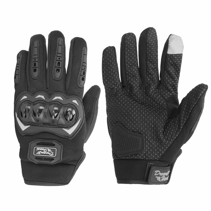 L Guanti da ciclismo da donna traspiranti primaverili autunnali Guanti da ciclismo da uomo Guanti da moto touchscreen resistenti agli urti Leggeri Primavera/Autunno Nero Guscio protettivo in PE resistente all&