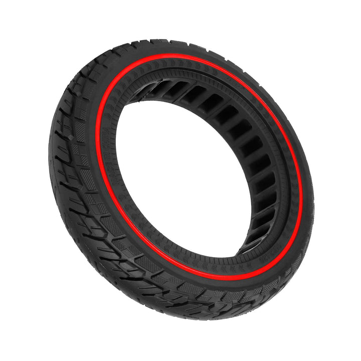 ULIP 10*2.125 250*54 Solid Tire with Red Circle for Ninebot F20 F25 F30 F40 and Xiaomi 4 Scooter Xiaomi 4 Lite 2nd Gen 10*2.125 Solid Tire 10*2.125-6.6 Tre 55 80-6.6 Tyre with Slot 42mm ID 152mm Anti-puncture Explosion-proof Shock-absorbing Solid Tyre
