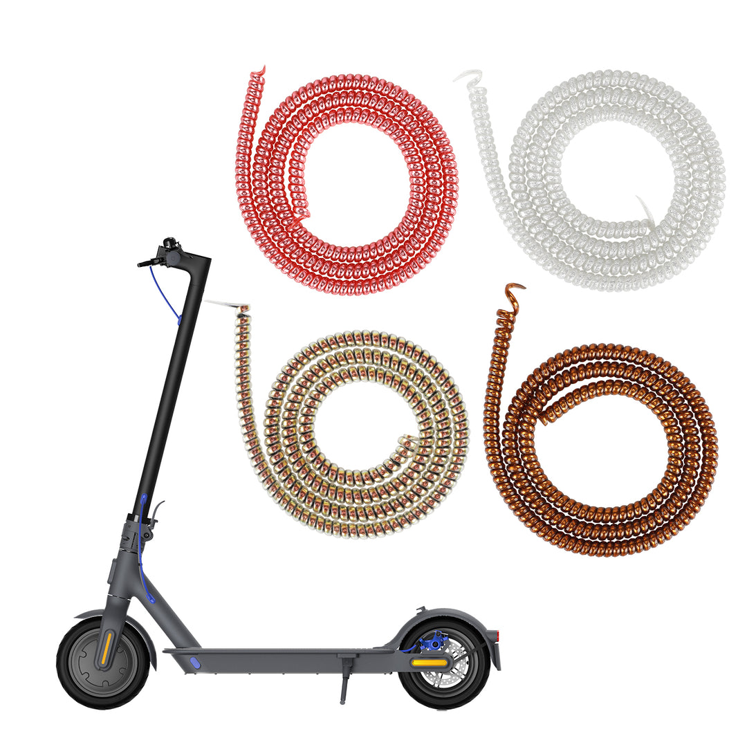 Bright Red 6mm 1M Winding Protection Line Winding Tube of ZERO 8 10 10X Electronic Scootor DT3 DT thunder KAABO KUGOO NINEBOT Skateboard Compact Parts Cable Protection Sleeve Anti-Bite Tube Protection Sleeve Spiral Wrap Winding Protector Pipe Protection