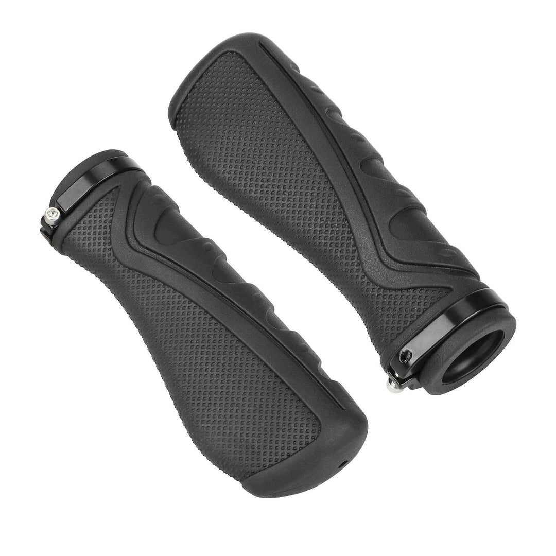 Black 1 Pair Of Mountain Bike Shock-Absorbing And Anti Slip Handle Cover With Locking Ring Durable Grip 22mm Tube Shock-Absorbing And Anti Slip Handle Cover For Mountain Bike Inokim Ox Oxo Zero 8x 10x 11x Kugoo m4 Pro g-Booster Electric Scooter
