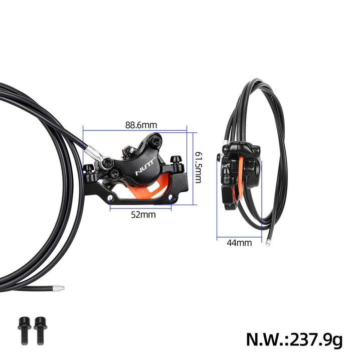 Freno a disco idraulico posteriore destro per scooter elettrico NUTT, cavo tubo olio da 2100 mm con sensore maschio a 2 pin, freni con interruzione dell&