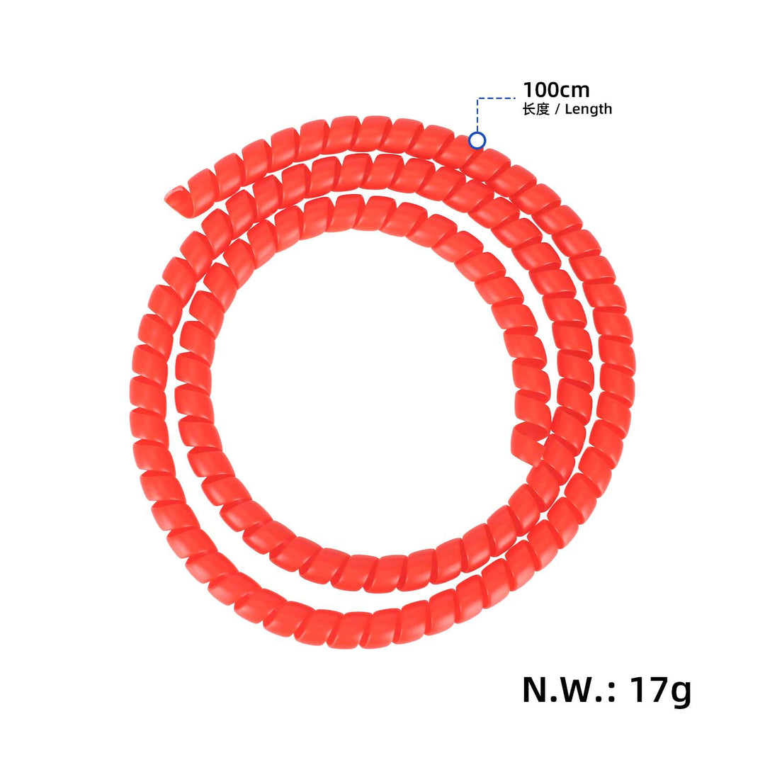 Tubo di protezione avvolgente da 8 mm 1 m, rosso, per cavo monopattino elettrico ZERO 8 10 10X DT3 DT Thunder KAABO KUGOO NINEBOT Skateboard. Guaina protettiva antipiega per cavo, avvolgicavo a spirale, tubo protettivo.